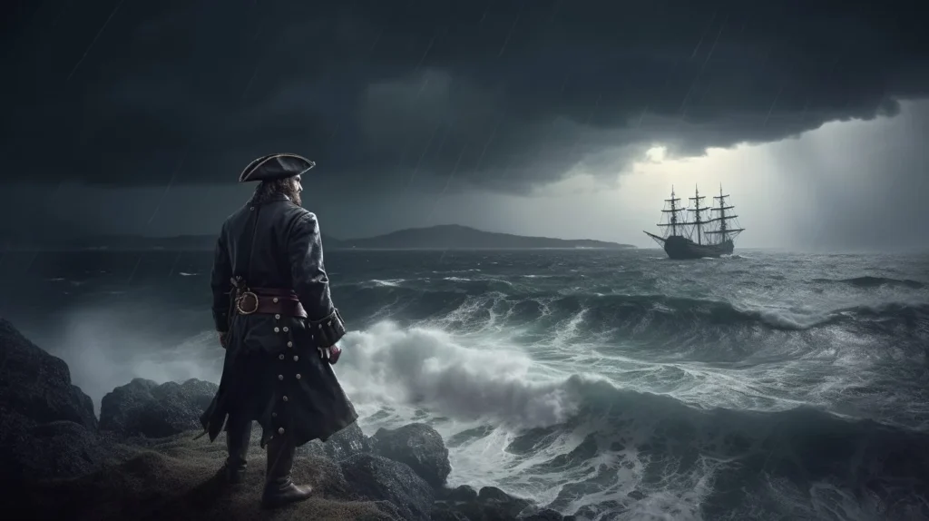 Captain watching a storm