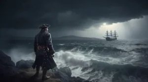 Captain watching a storm
