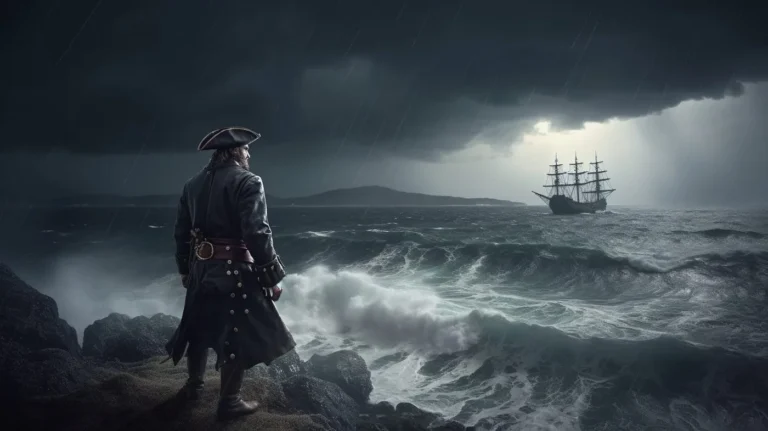 Captain watching a storm