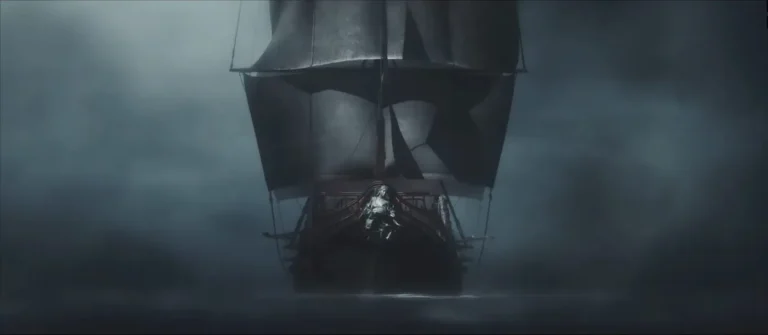 Ship approaching through mist